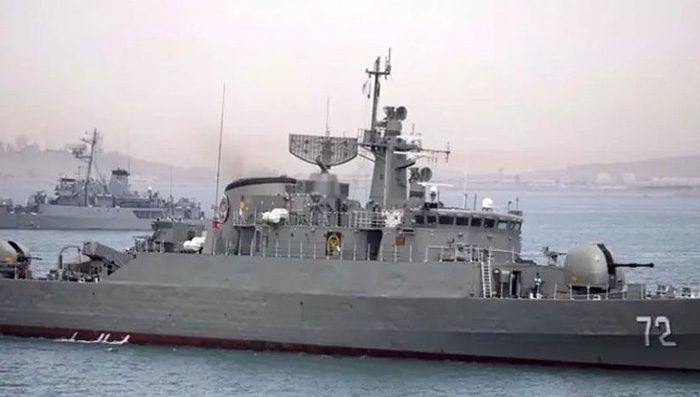 伊朗海軍「厄爾布爾士」號的資料照片。（照片來源：Iran International）
